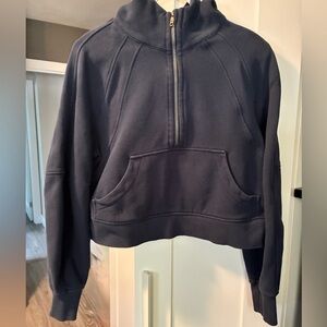 Lululemon Navy Half-Zip Scuba Hoodie